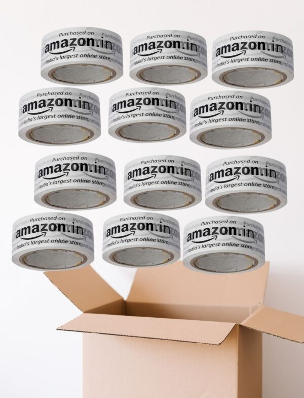 ANK Orbit Amazon Branded Packing Printed Tape Set of 12