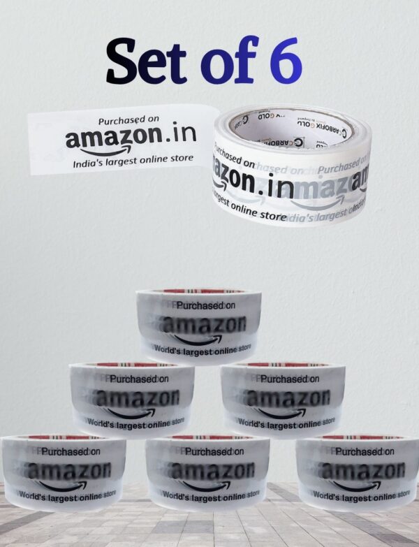 ANK Orbit Amazon Branded Packing Printed Tape Set of 6