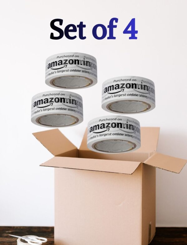 ANK Orbit Amazon Branded Packing Printed Tape Set of 4